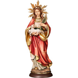 Santa Inés con aureola