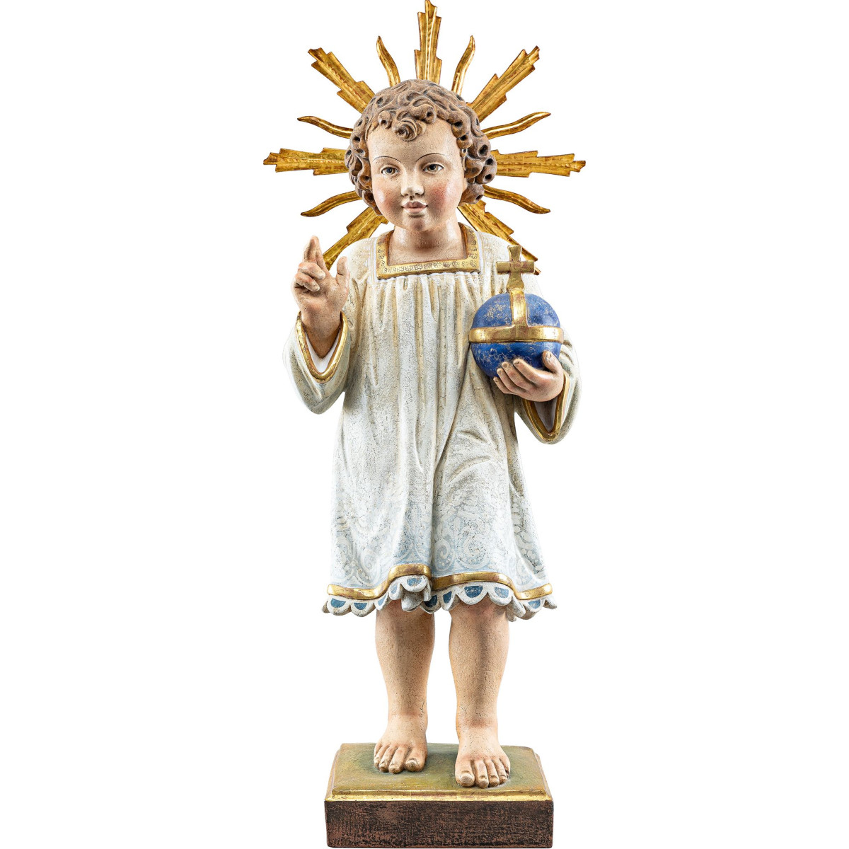 Jesuskind stehend mit Gloriose