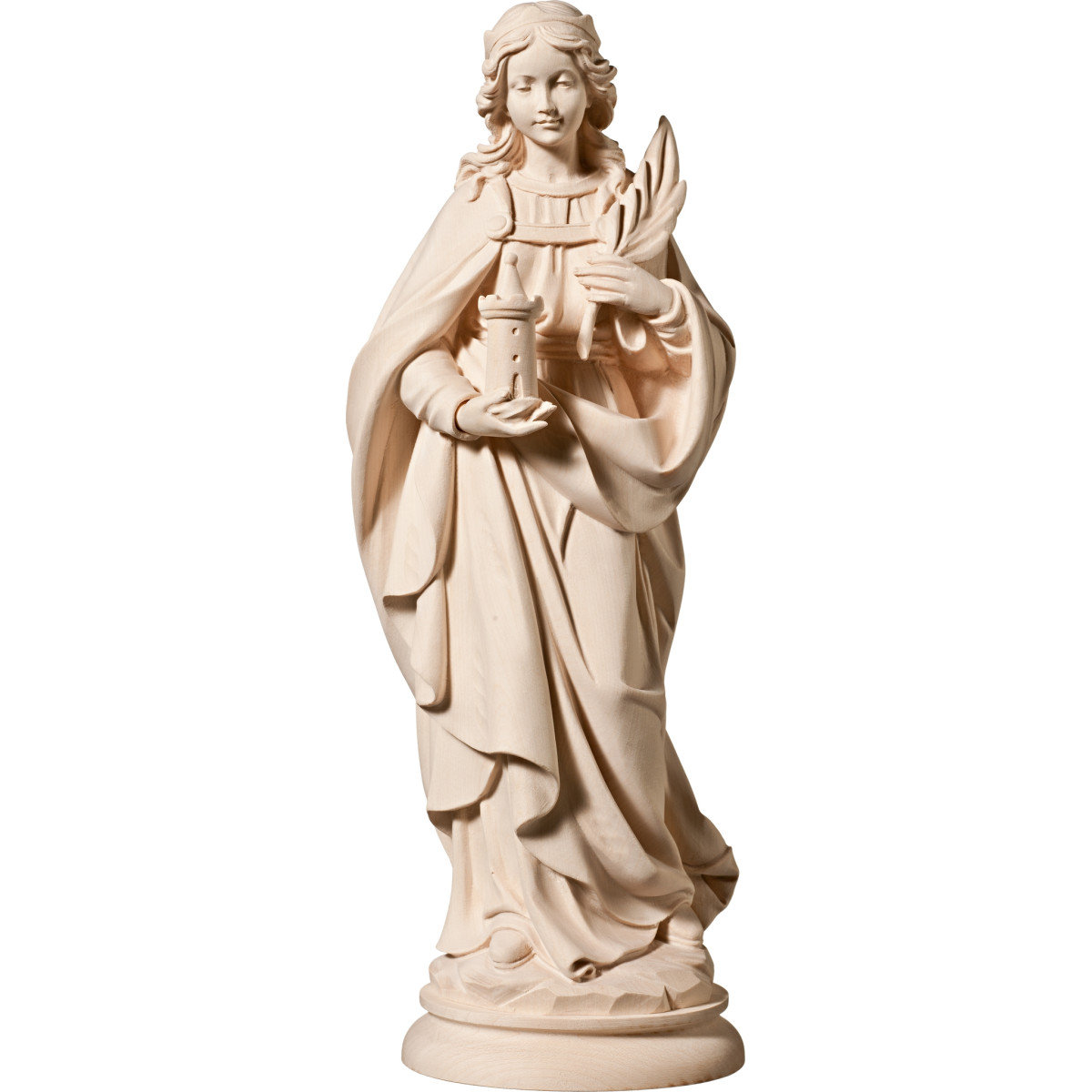 Heilige Barbara – Religiöse Holzfiguren der Schutzpatronin