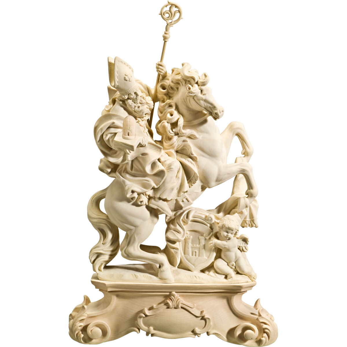 Hl. Ambrosius auf Pferd mit Standkonsole