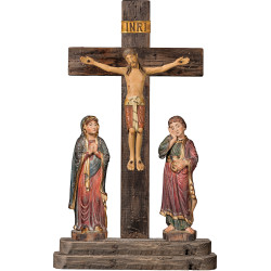 Romanesque Crucifixion Wood Carving | Bergland