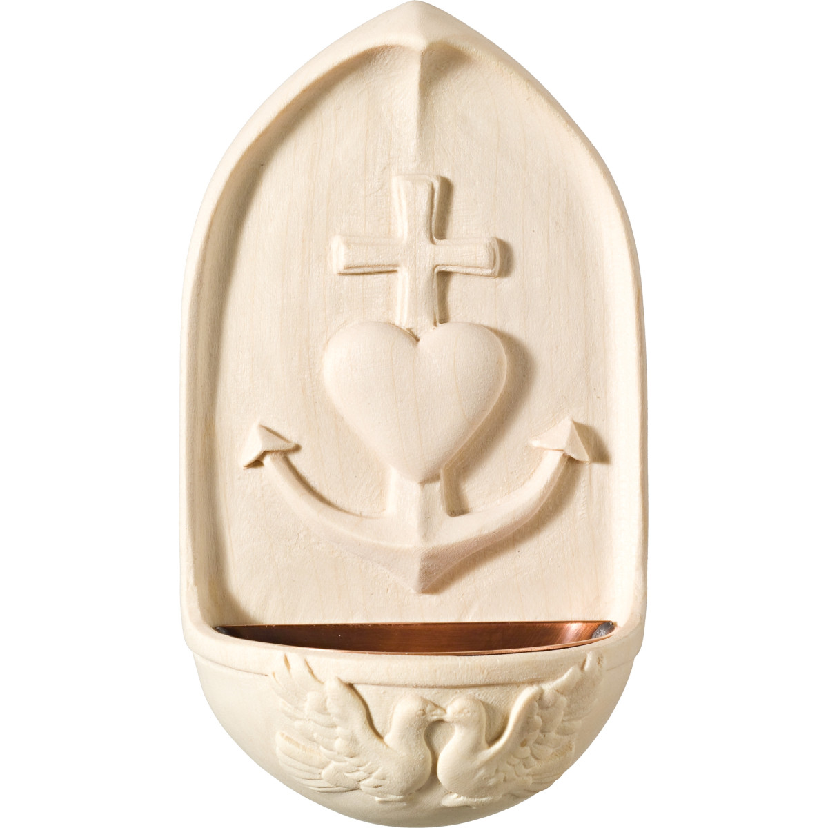 Acquasantiera 3 Virtù Teologali (Fede, Speranza e Carità)