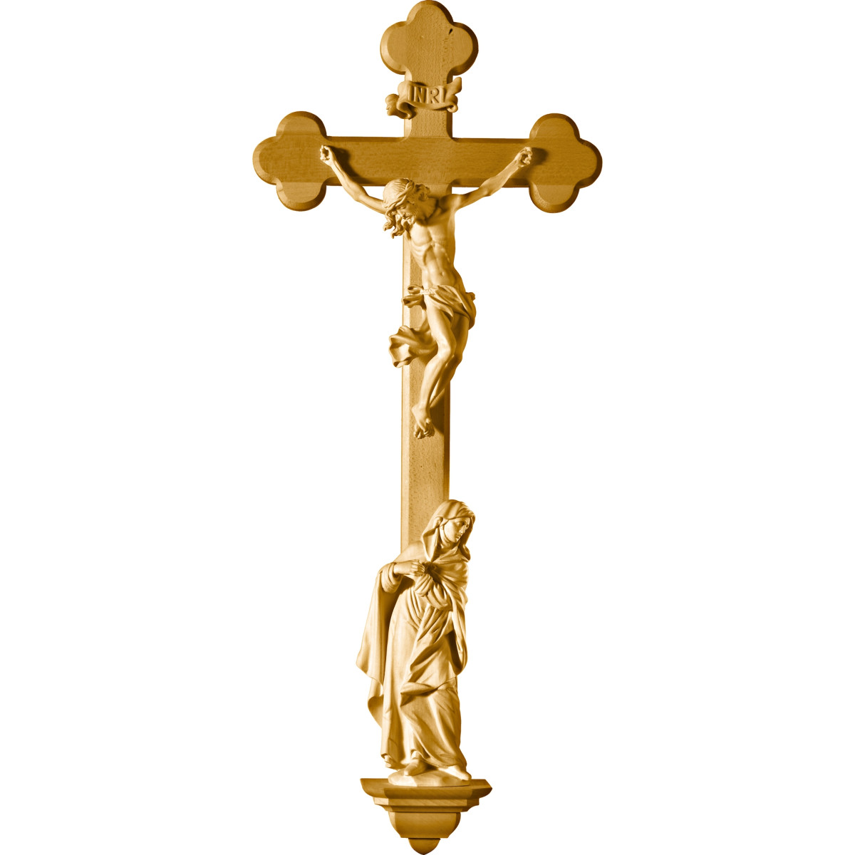 Cristo Barocco su croce barocca con Maria