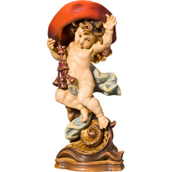 Anjo cardeal em pedestal