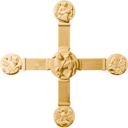 Cross with Evangelists and Easter Lamb