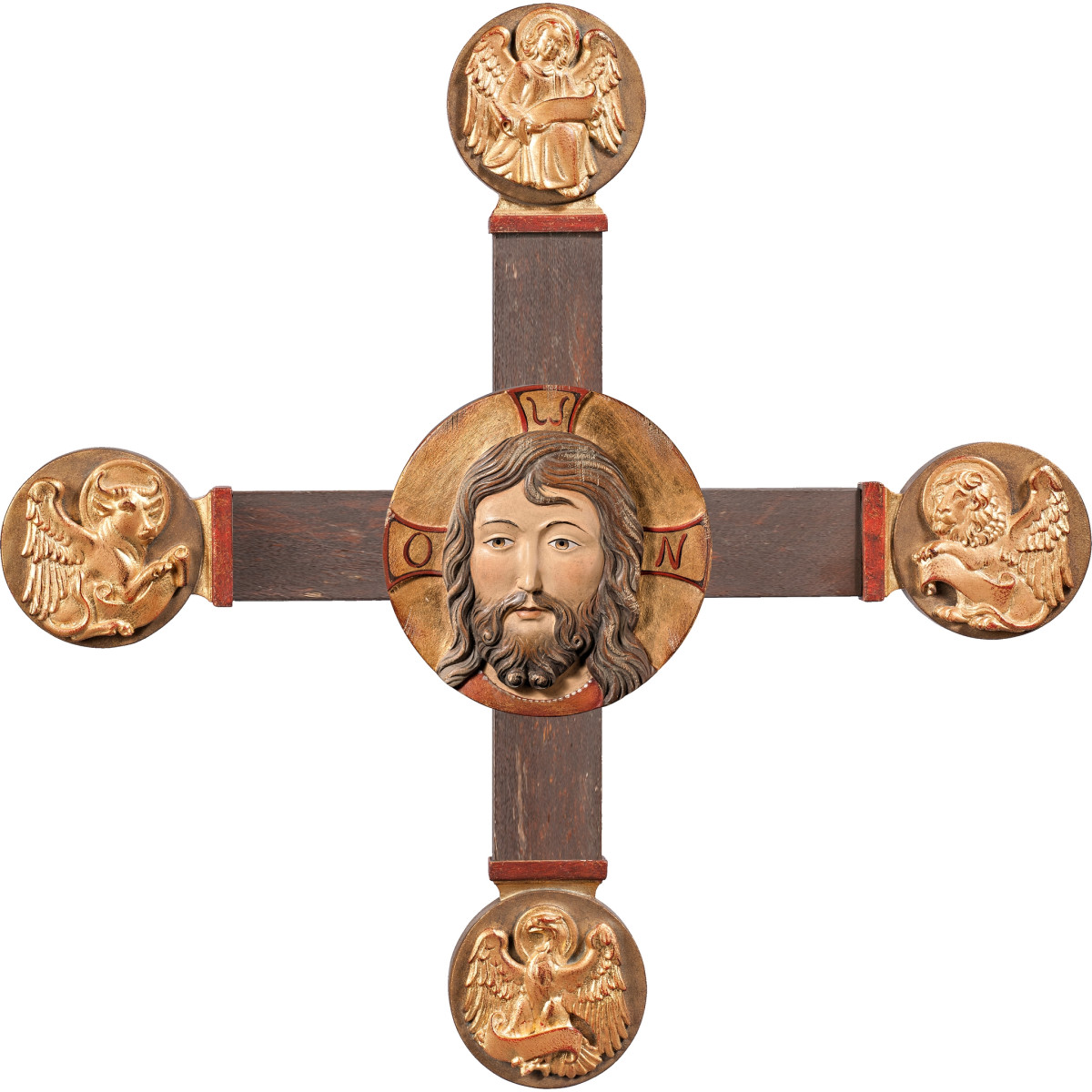 Cruz com Evangelistas e Cabeça de Cristo