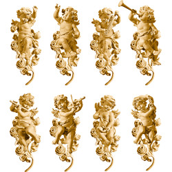 Berglandputtoes with roses (8 pieces)