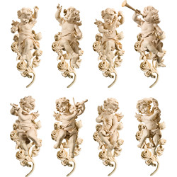 Anjos Bergland com rosas (8 peça)