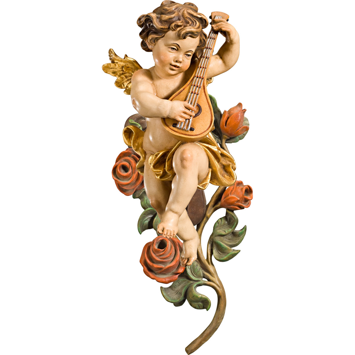 Anjo Bergland com bandolim com rosas