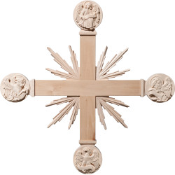 Cross with Evangelists and rays