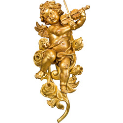 Anjo Bergland com violino com rosas