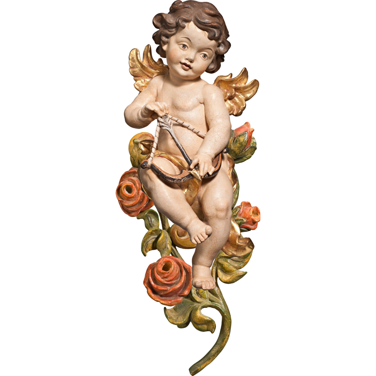 Berglandputte Amor mit Rosen