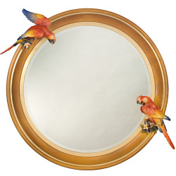 Mirror with parrots