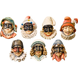 Máscaras Commedia dell'Arte em madeira | Bergland