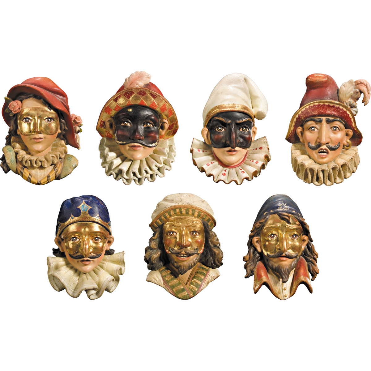 Máscaras Commedia dell'Arte en madera | Bergland
