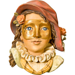 Colombina Mask wood carving | Bergland