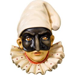 Máscara Pulcinella em madeira | Bergland