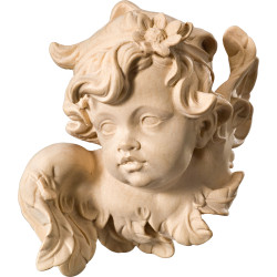 Testa di putto con margherita