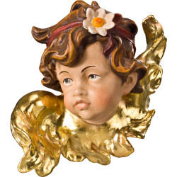 Testa di putto con margherita