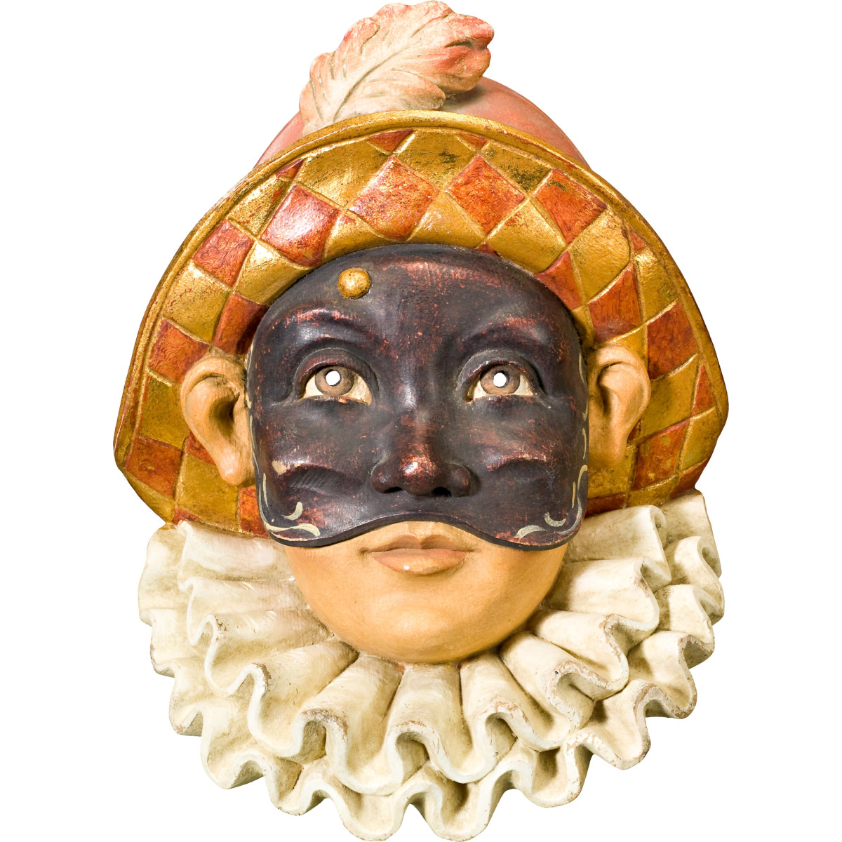 Harlequin Mask wood carving | Bergland