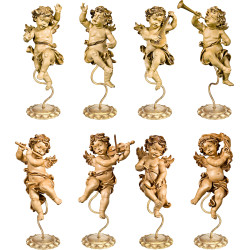 Anjos Bergland em pedestal (8 peça)