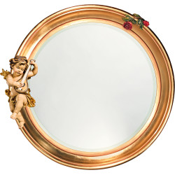 Specchio con rose e Putto Bergland con mandolino