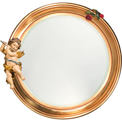 Specchio con rose e Putto Bergland con flauto