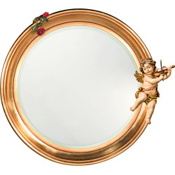 Specchio con rose e Putto Bergland con violino