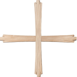 Cross carved