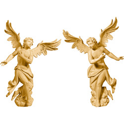 Paio angeli in stile napoletano da parete