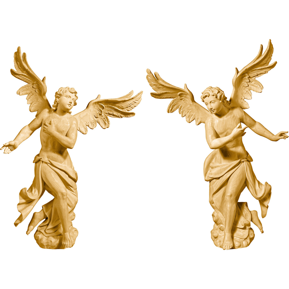 Paio angeli in stile napoletano da parete