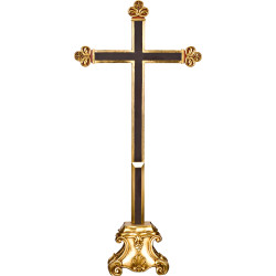 Cross baroque on pedestal