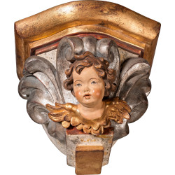 Mensola ad angolo con testa di putto