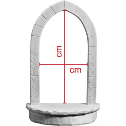 Peana con arco