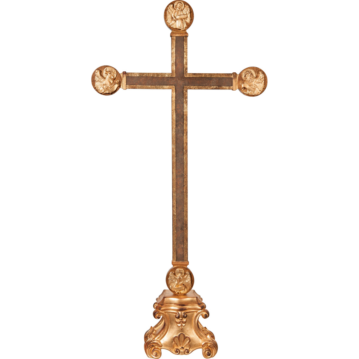Cross with Evangelists on pedestal