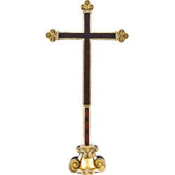 Cross baroque on pedestal