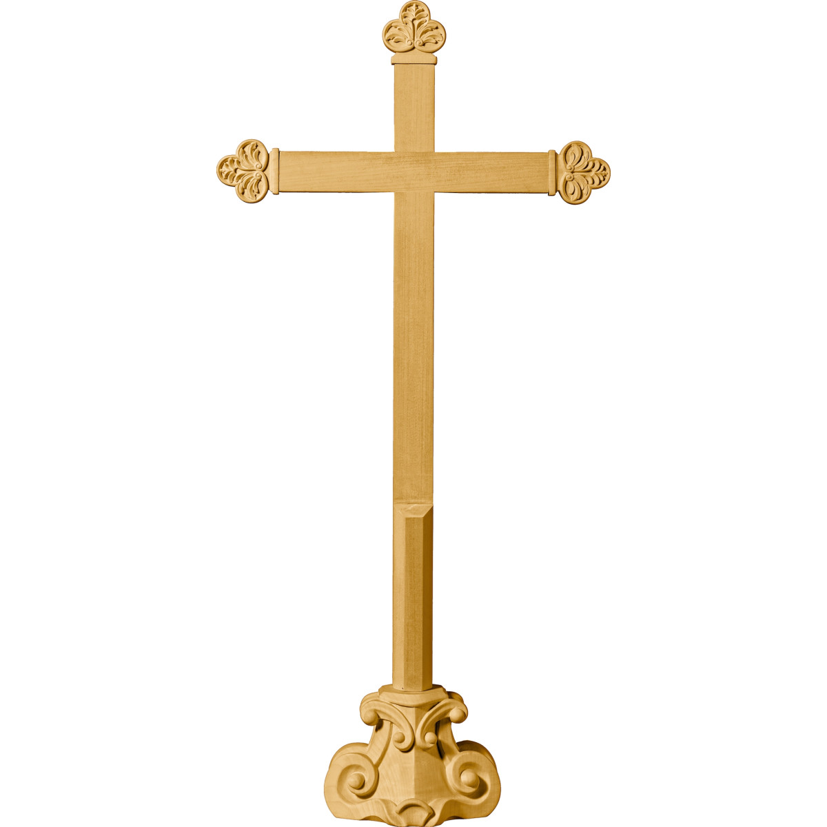 Cruz barroca em pedestal