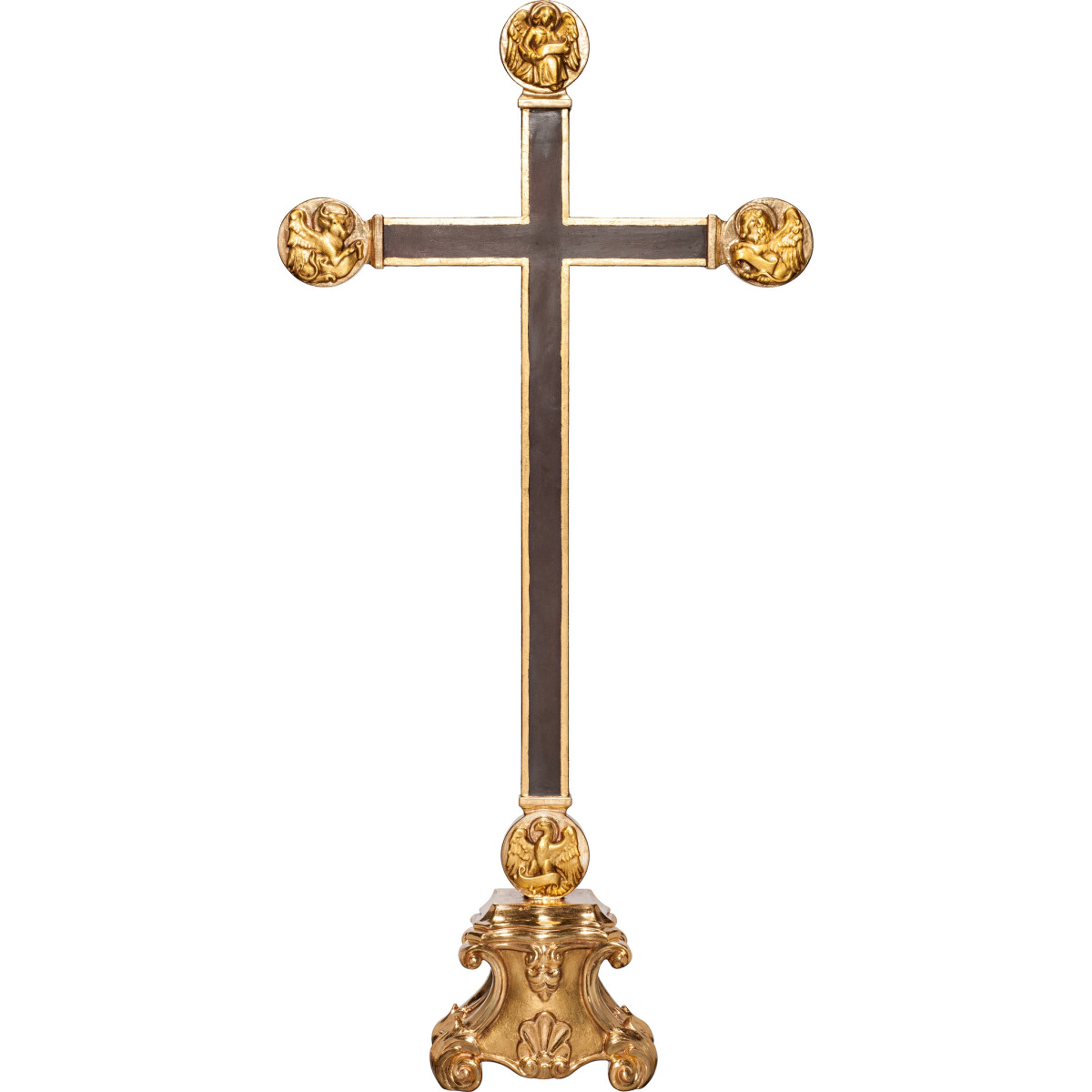 Cross with Evangelists on pedestal