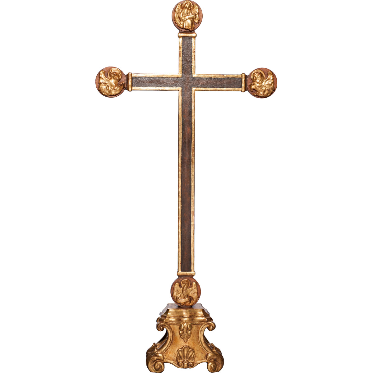 Cross with Evangelists on pedestal