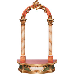 Bow console for the wall