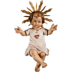 Gesù Bambino vestito con Cuore e aureola