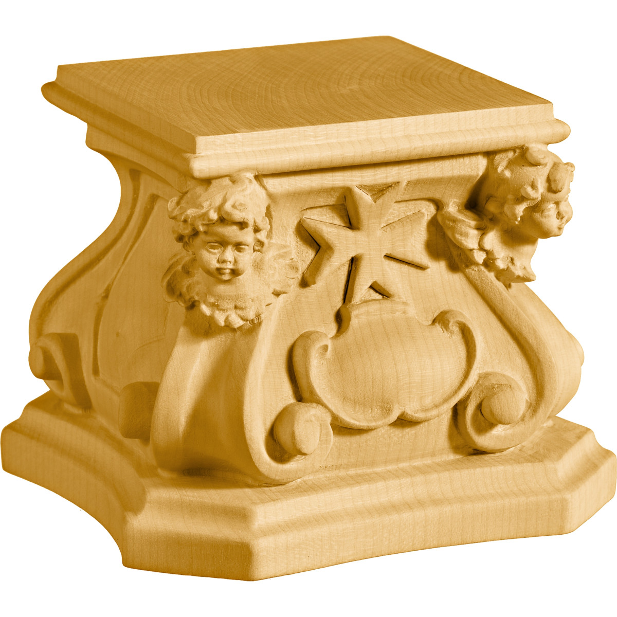 Pedestal com cabeças anjos