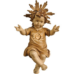 Gesù Bambino vestito con Cuore e aureola