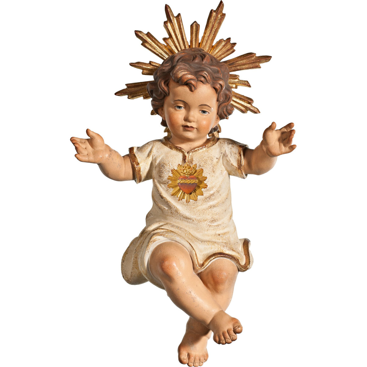 Gesù Bambino vestito con Cuore e aureola