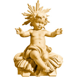 Jesus Child sitting with cradle