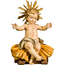 Jesus Child sitting with cradle