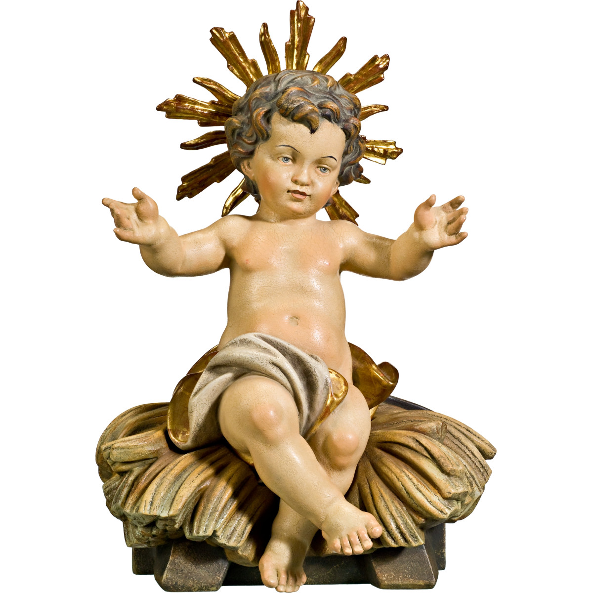 Jesus Child sitting with cradle