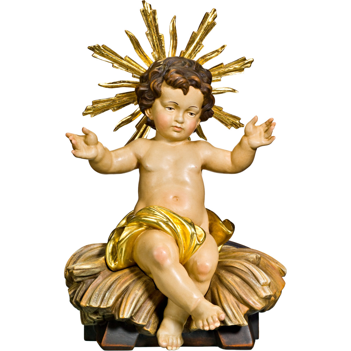 Jesus Child sitting with cradle