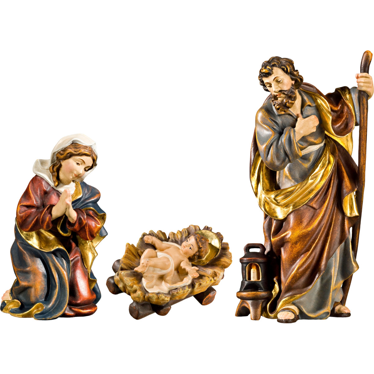 Holy Family with Jesus Child fixed in cradle (without base)