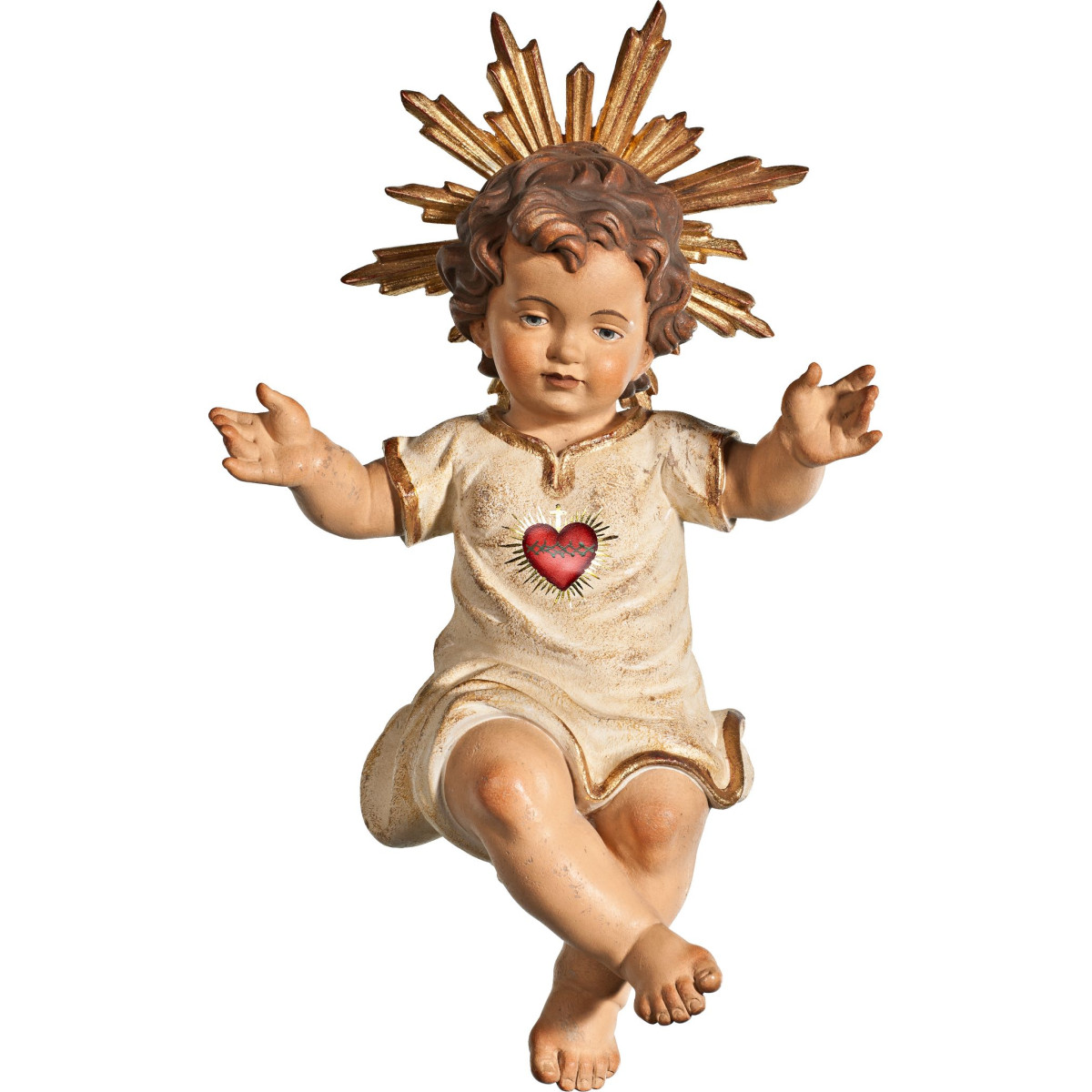 Gesù Bambino vestito con Cuore e aureola